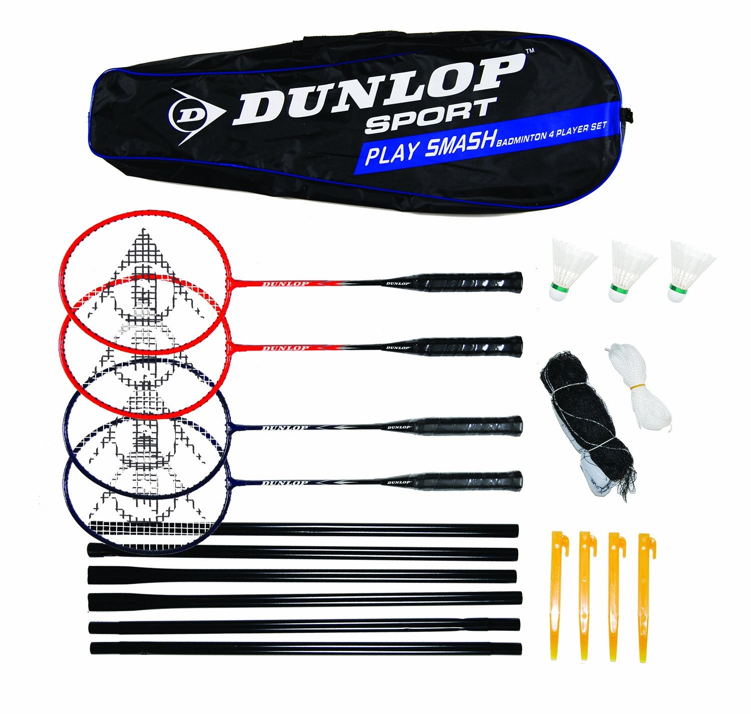 Badmintono rinkinys Dunlop play Smash 4 players set