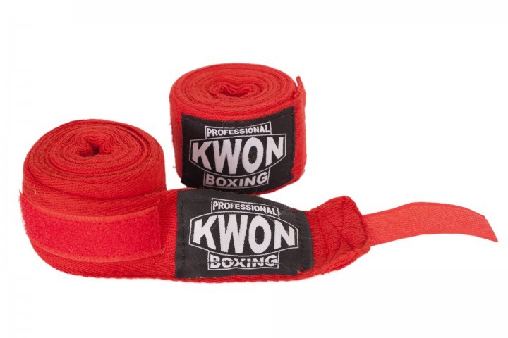 Bokso bintai neelastiniai KWON Prof. Boxing raudoni 5 m