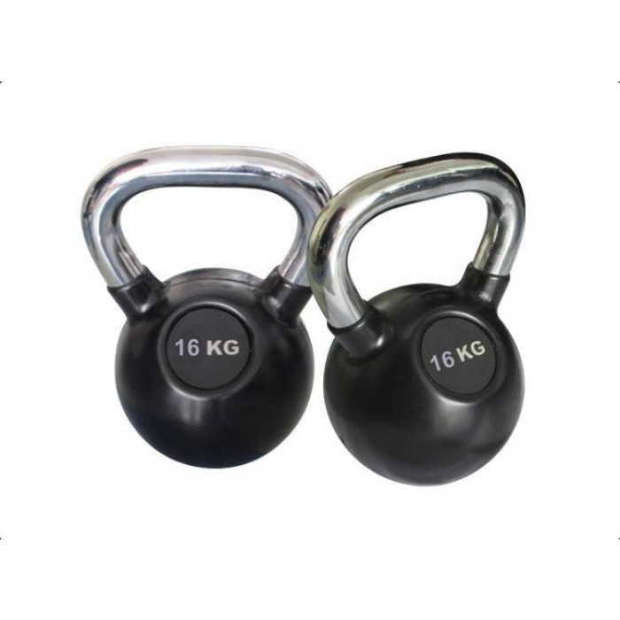 Gumuotas svarstis (gira) su chromuota rankena 4-32kg