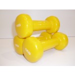 Hanteliai dengti spalvotu vinilu nuo 0,5kg iki 5kg